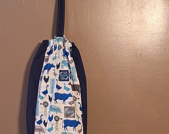 Bag Holder, Handcrafted, Wall Hanger Cotton Quilt, Handsewn Quilt,