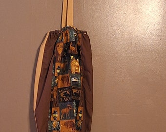 Bag Holder, Handcrafted, Wall Hanger Cotton Quilt, Handsewn Quilt,