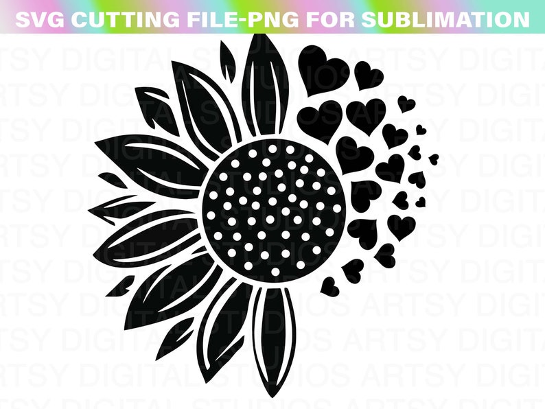 Sunflower SVG Flower Svg Digital Download Clipart - Etsy