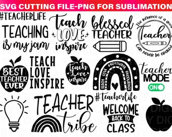 Paquete SVG para profesores: Diseños escritos a mano (descarga digital)