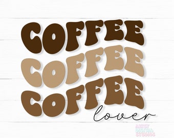 Retro Coffee Lover SVG: Stacked Coffee Design (Digital Download)