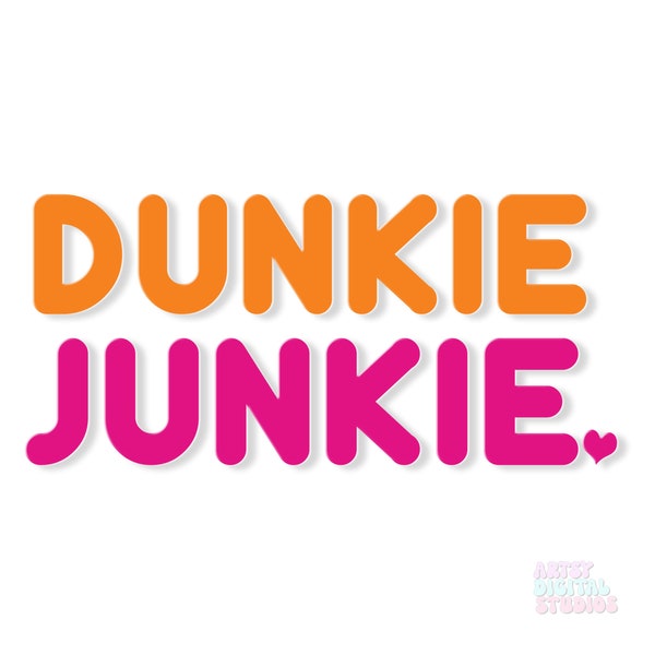 Dunkie Junkie svg png/Donut Svg/Pink Donut Svg/dunkie junkie Cut File/dunkie junkie Clip Art/donuts svg/coffee svg/doughnuts, 99centscreate