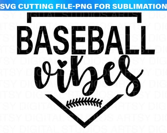 Baseball Vibes SVG: Baseball Mom Shirt Design (Digital Download)