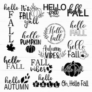 otoño svg, feliz otoño svg, paquete de svg de otoño, paquete de svg de otoño, Diseños de Svg, PNG, calabaza svg, Silueta, Cricut
