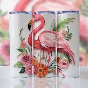Flamingo 20 oz Skinny Tumbler Sublimation Design Digital Download PNG Instant DIGITAL ONLY, Flamingo Summer Tumbler