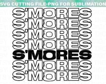 S'mores Memories SVG Design: Campfire PNG (Digital Download)