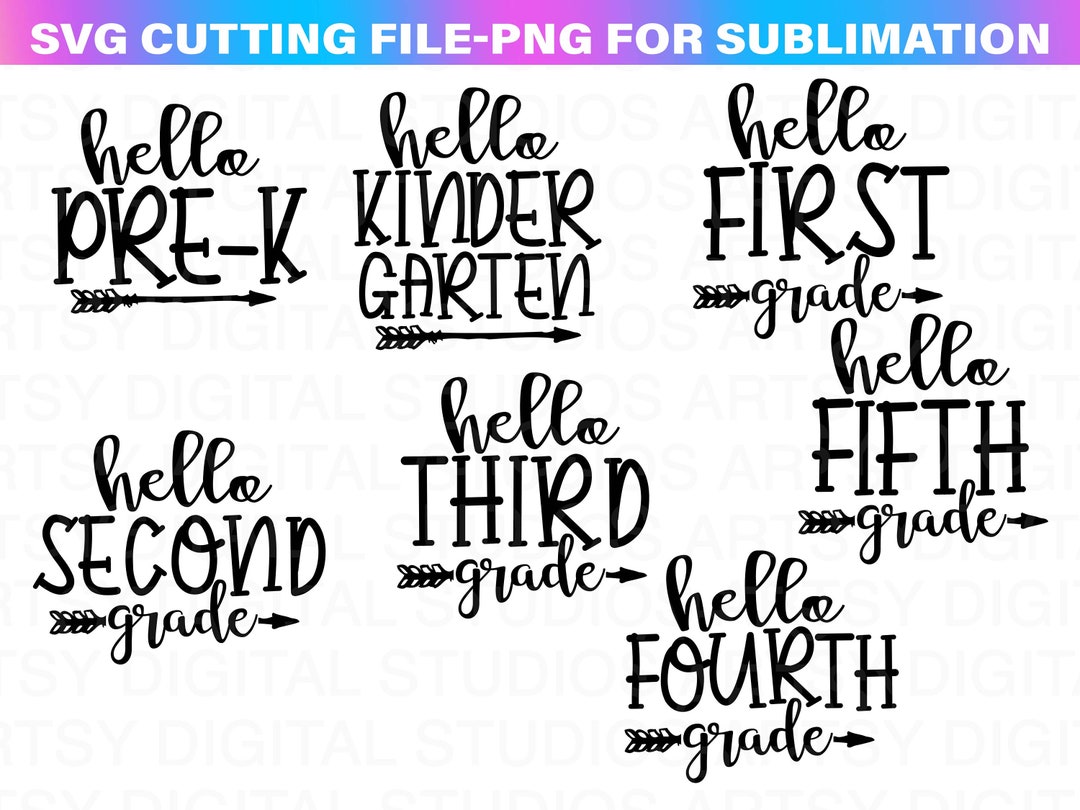 Hello Grade R Hello Grades SVG Bundle: School Cut Files (digital Download) - Etsy