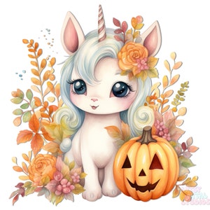 Kids Halloween PNG, Unicorn Halloween PNG, Halloween PNG, Cute Pumpkin shirt Design sublimation, Children png