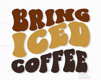 Iced Coffee Lover SVG Design: Cricut Cut File (Digital Download)