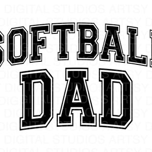 Softbal Dad SVG PNG: Vaderdag-clipart (digitale download)