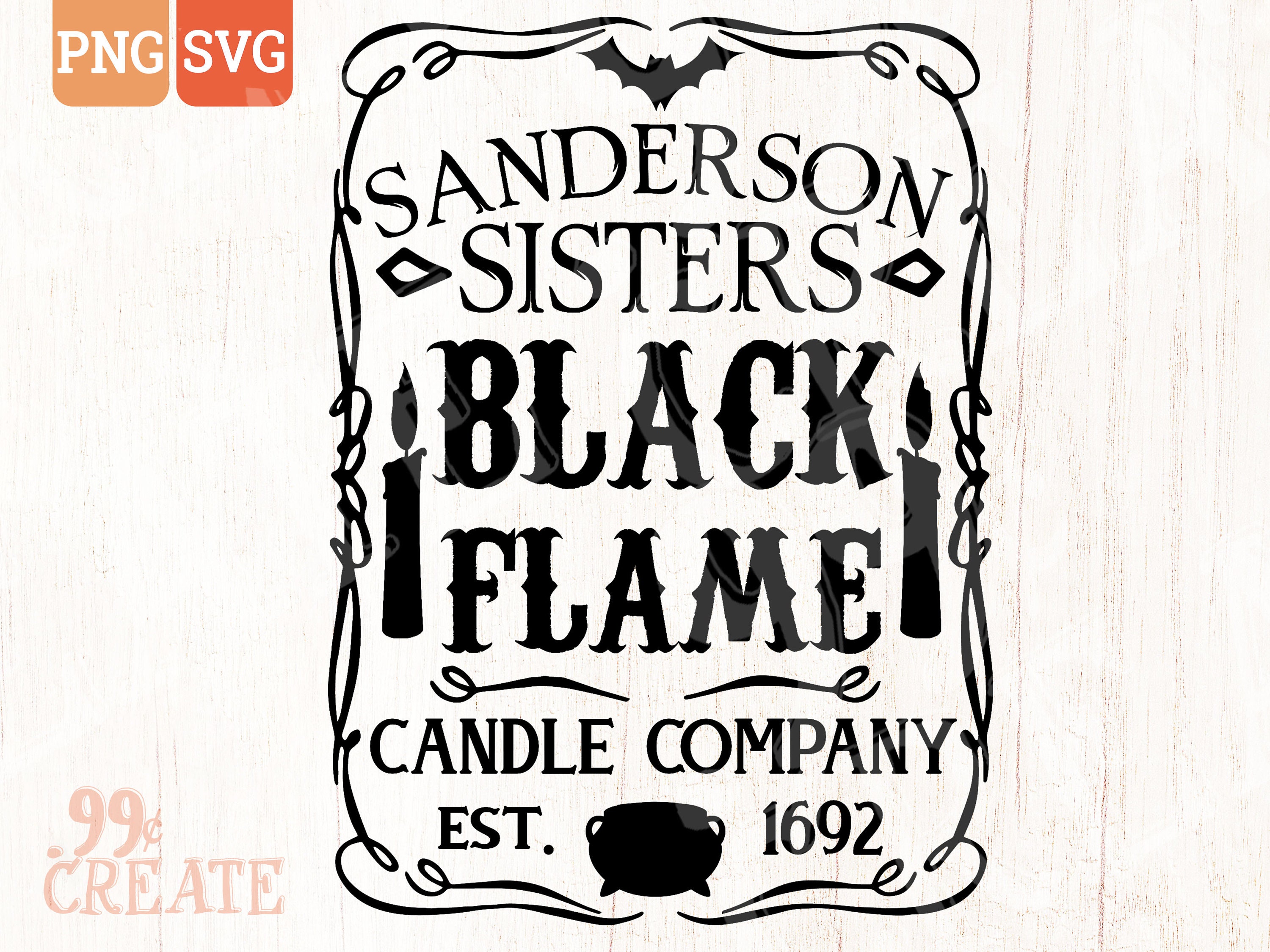 Black Flame Candle Company SVG Sanderson Sisters Svg Etsy