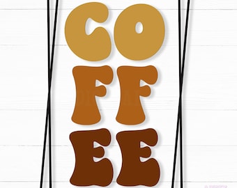 Retro Coffee Stacked SVG: Coffee Lover Design (Digital Download)