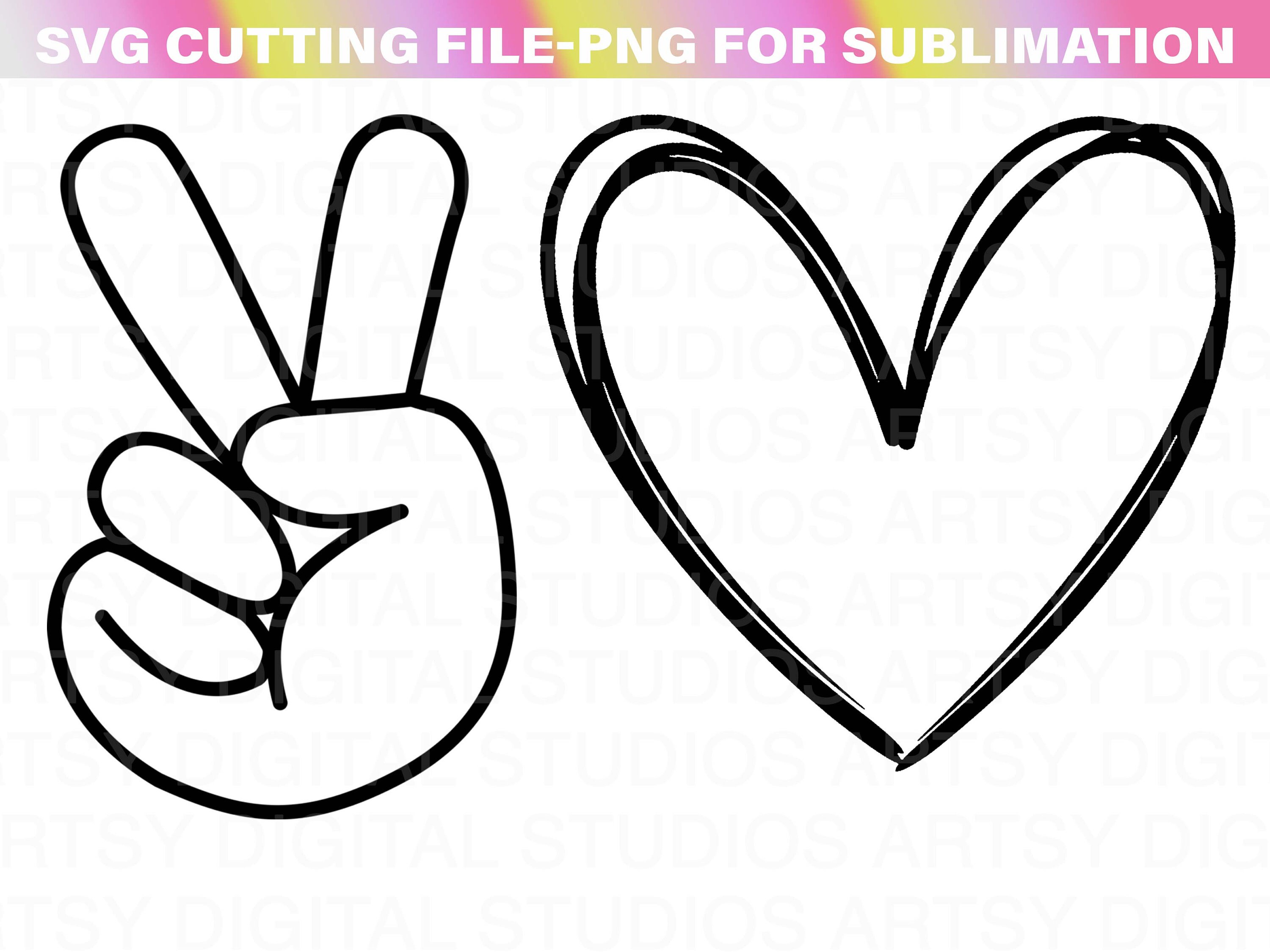 Peace and Love SVG File Peace Sign SVG Files for Cricut - Etsy India