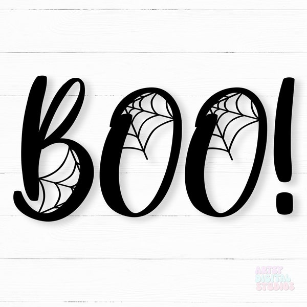 Halloween BOO! Spiderweb SVG Cut File (Digital Download)