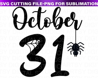October 31st Halloween SVG: Spider Web Design (Digital Download)