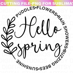 Hello Spring svg, Welcome spring svg, Easter Svg, Flower svg, Spring svg, Spring is Here Svg, Spring quote svg, Cut file, For cricut
