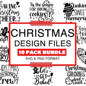 Christmas Baking SVG Bundle: Funny Kitchen Quotes (Digital Files)