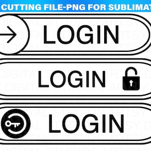 Login-knop Svg, Login-knop gesneden bestanden, computer svg, laptop svg, Login-knop Clipart, Login-knop Png, Login-knopbestanden voor Cricut