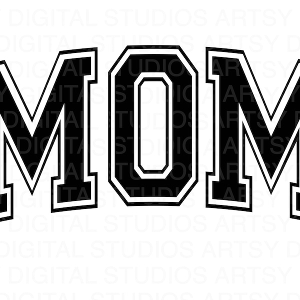 Mom Varsity letters color personalization design File, printable png svg, Family Shirts Baby Gift Craft Cute Inspired, cricut cut file