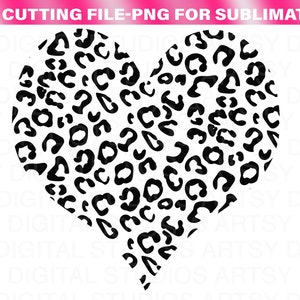 Leopard Print Heart SVG: Animal Print Cut File (Digital Download)