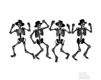 Tanzendes Skelett PNG: Lustige Halloween Sublimation (Digitaler Download)