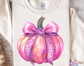 Calabaza coqueta PNG: Diseño de camiseta de otoño (Descarga digital)