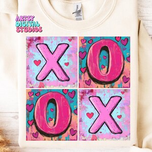 Valentinstag PNG, XOXO Valentinstag Design, Valentinstag Png, Retro Valentinstag Shirt Design, Herz XOXO Png