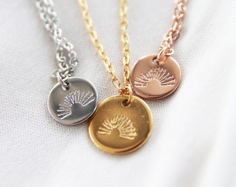 Sun Necklace | Dainty Sunburst Pendant Necklace | Golden Sunset Necklace | Sunrise Necklace |  Boho Sun Beam Necklace | Sunshine Necklace