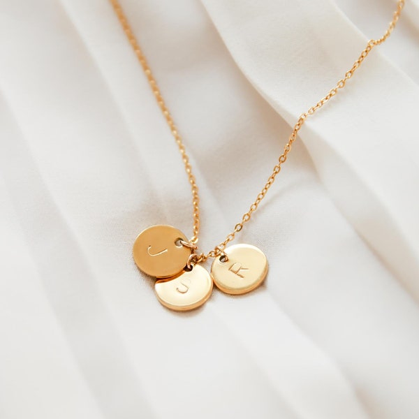 Three Initials Necklace | Gold Two Initial Letter | Double Triple Monogram | 2 Initial 3 Initial Necklace | Multiple Initial | Gifts For Mom