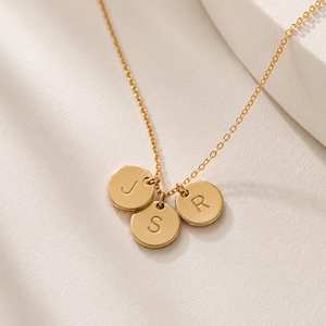 Three Initials Necklace | Gold Two Initial Letter | Double Triple Monogram | 2 Initial 3 Initial Necklace | Multiple Initial | Gifts For Mom