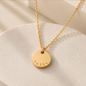 Personalized Curved Name Necklace with Birthstone, Dainty Minimalist Custom Necklace, Bridesmaid Gift, Birthday Gift for Her