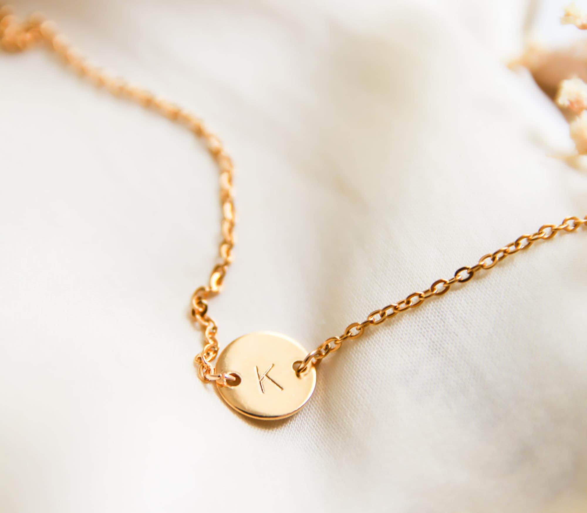 Personalized Initial Bracelet Dainty 