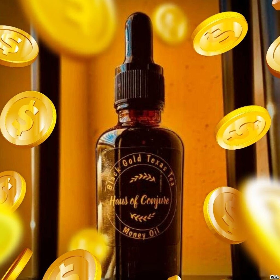 Black Gold Texas Tea Money Oil Riqueza Prosperidad Conjure Etsy