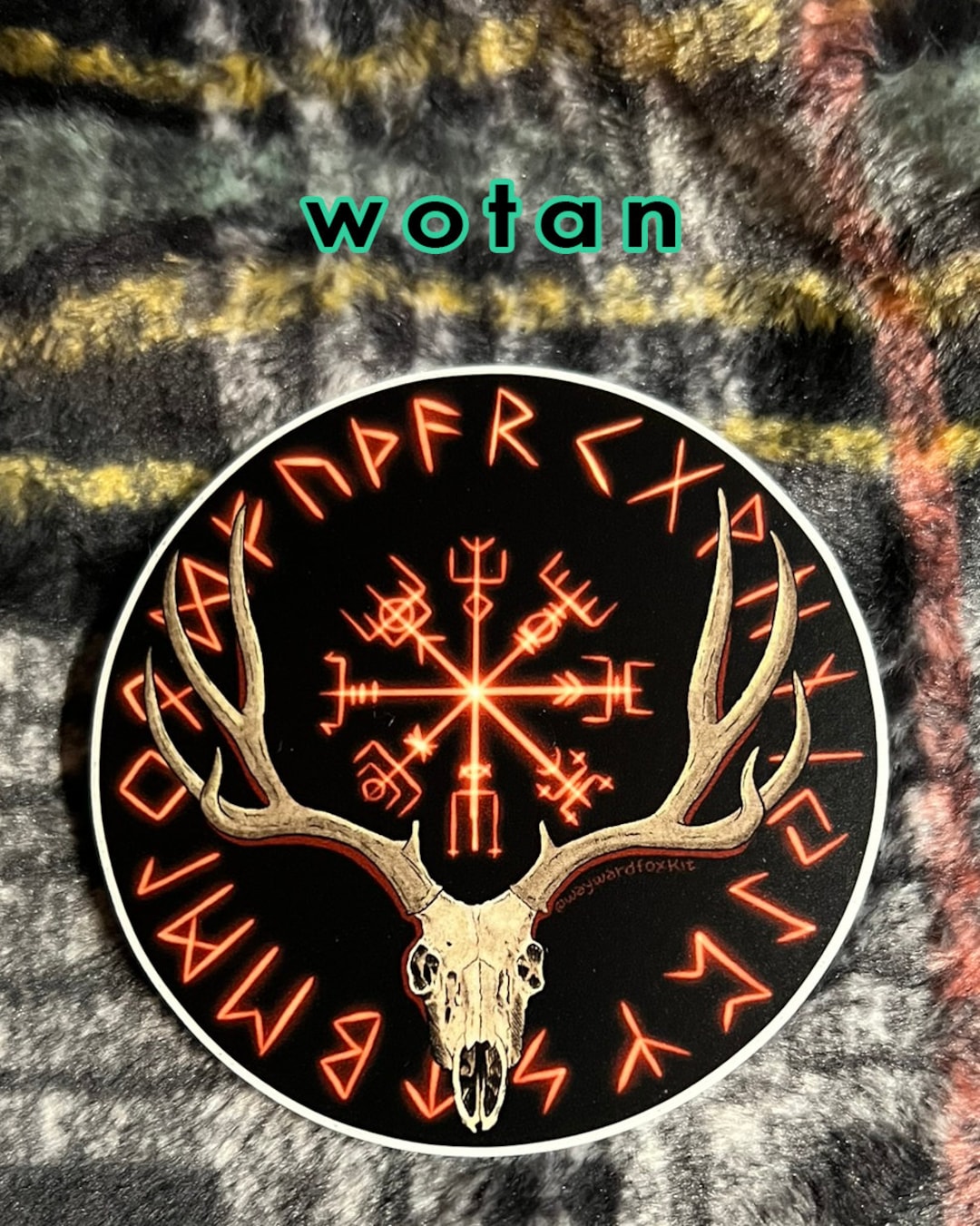 Norse Vinyl Stickers Vegvisir Fox Skull, Yggdrasil Ravens, Skoll & Hati ...