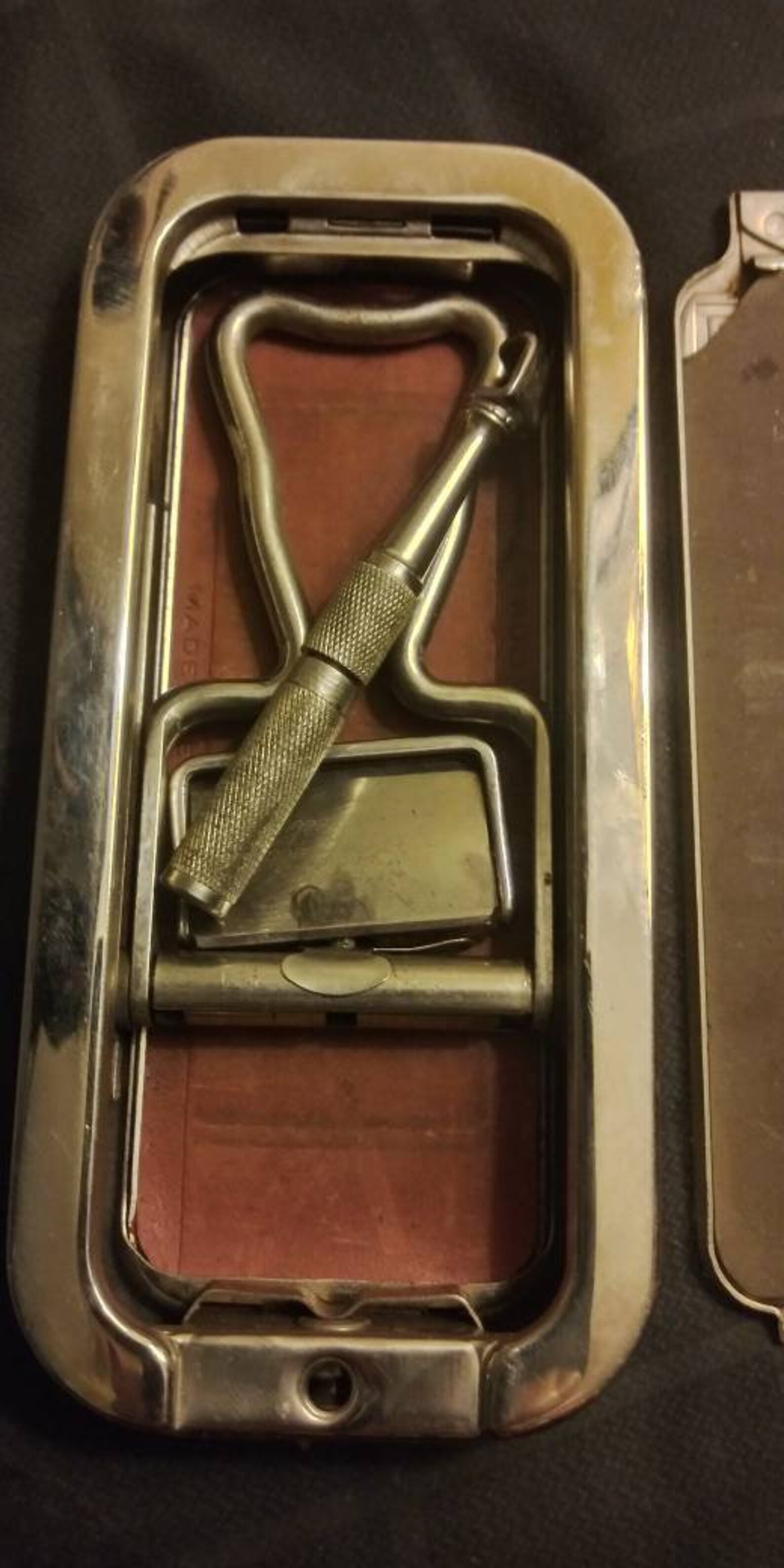 Antique Rolls Razor in case with printed directions. Strop Etsy