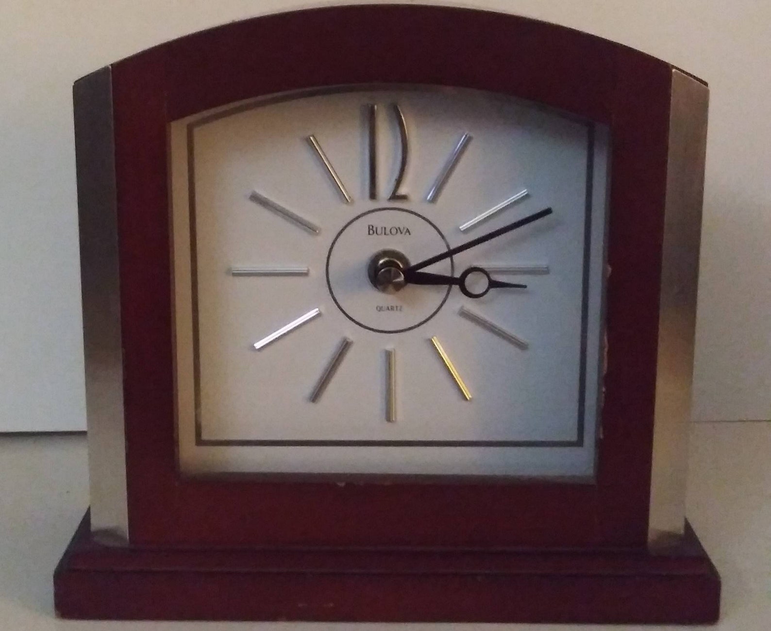 Bulova Vintage Office Style Table Top Clock. Etsy