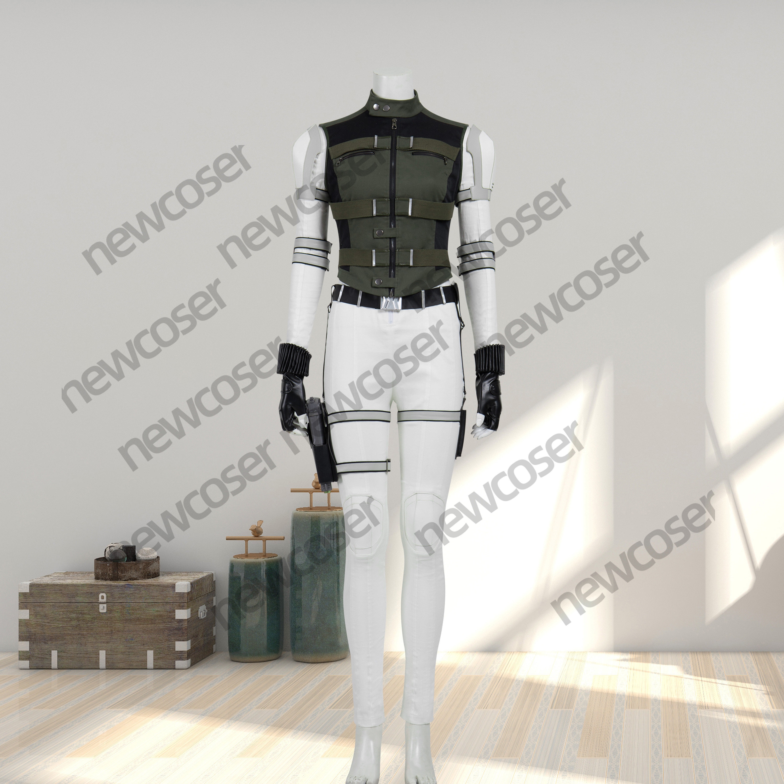 Yelena Belova Cosplay Costume Women White Movie Black Widow Halloween…