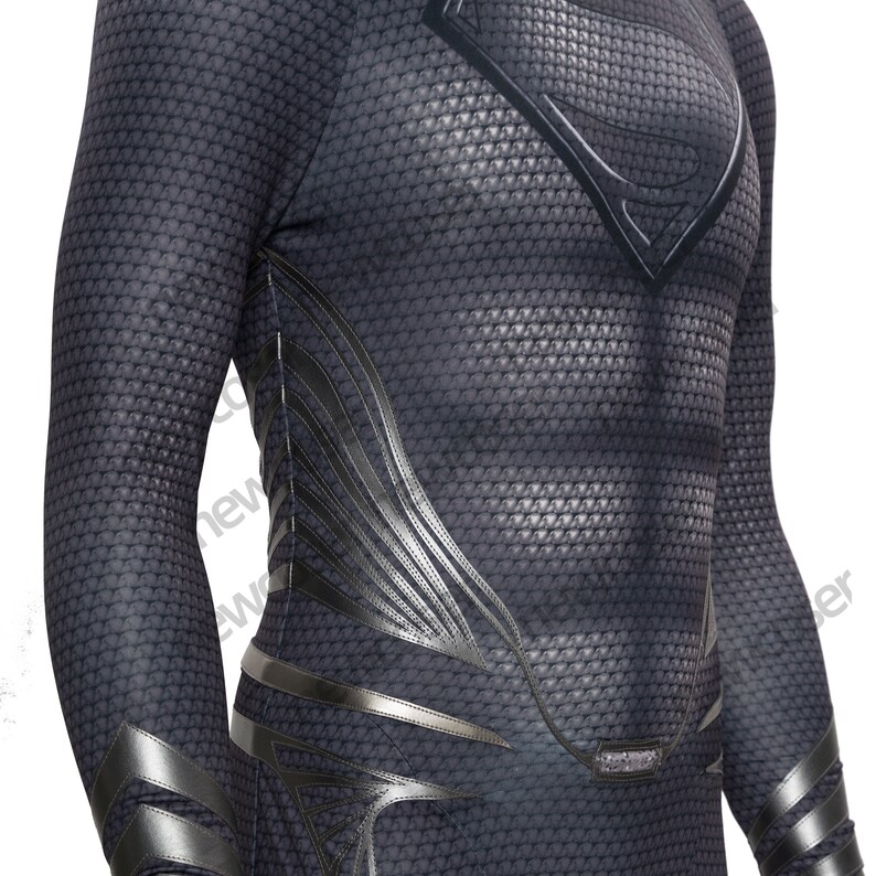 Superman Cosplay Costume Man of Steel Superman BodySuit Jumpsuit and Cloak