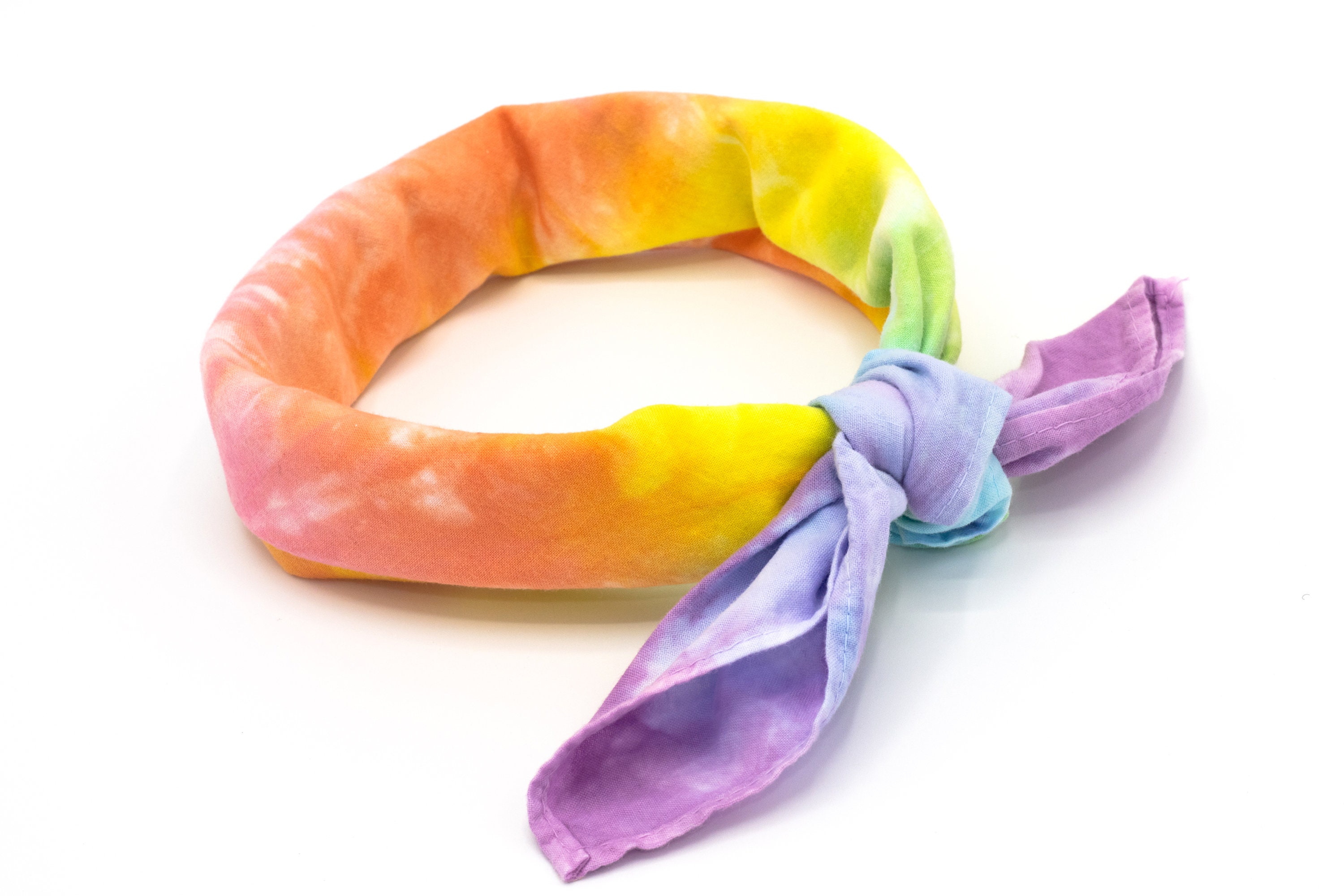 Tie Dyed Pastel Rainbow Heart Pride Bandana Benefits Etsy