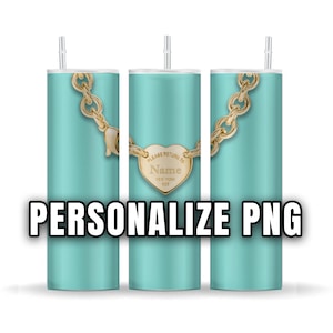 Personalize Name PNG Gold Designer 20oz Skinny Tumbler Sublimation Tumbler Design - PNG Digital download