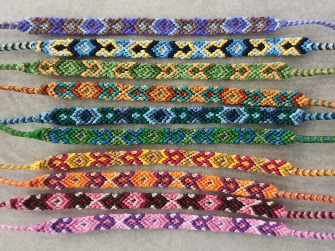 Brazilian bracelet friendship bracelet handmade 8 yarns Etsy