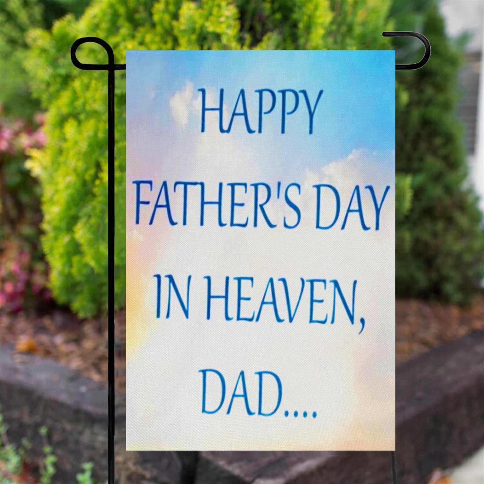 Happy Fathers Day in Heaven Dad Garden Flag Garden Flag | Etsy