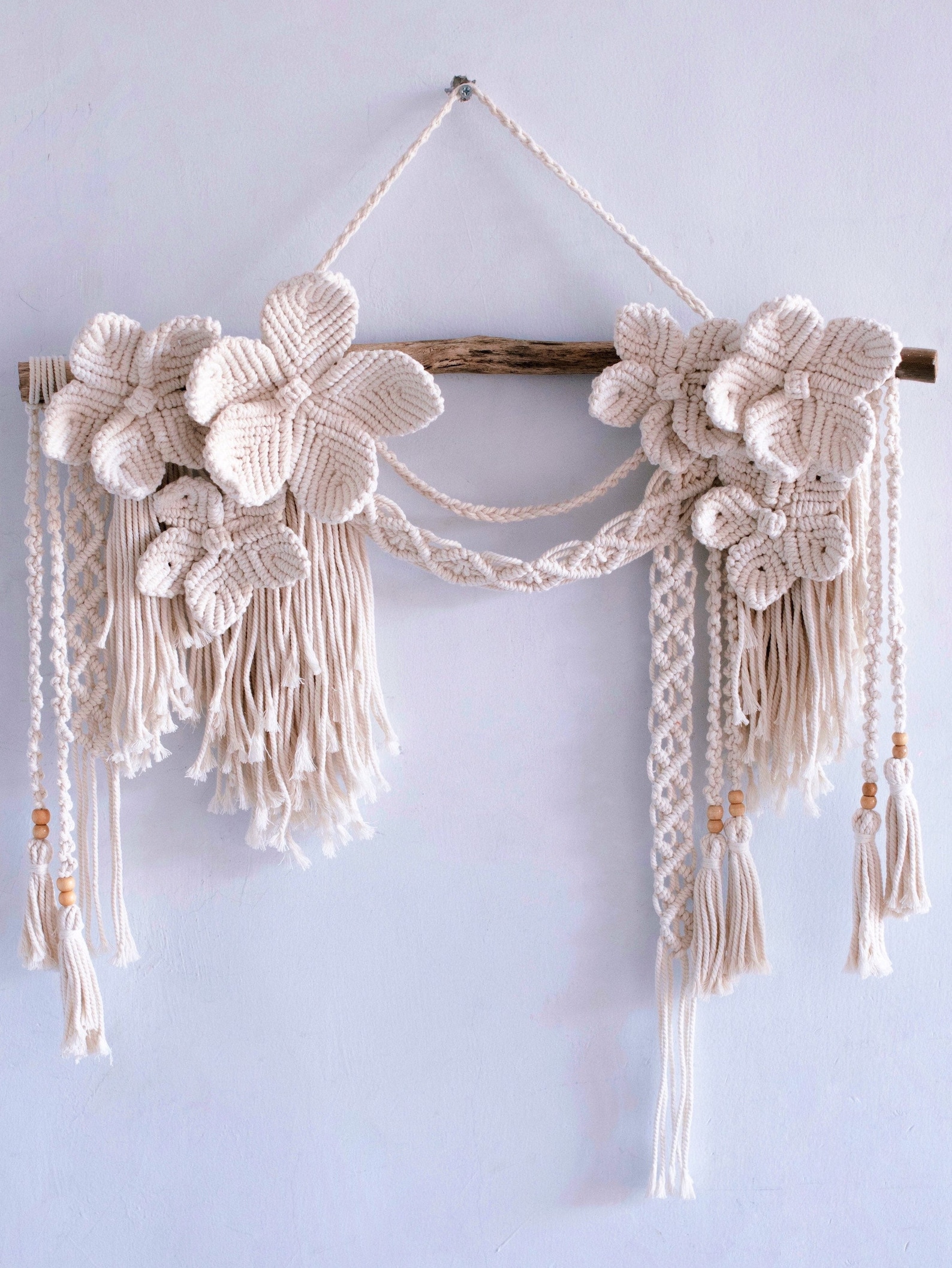 Macrame Flower Wall Hanging Boho Wall Decor Macrame Mural | Etsy