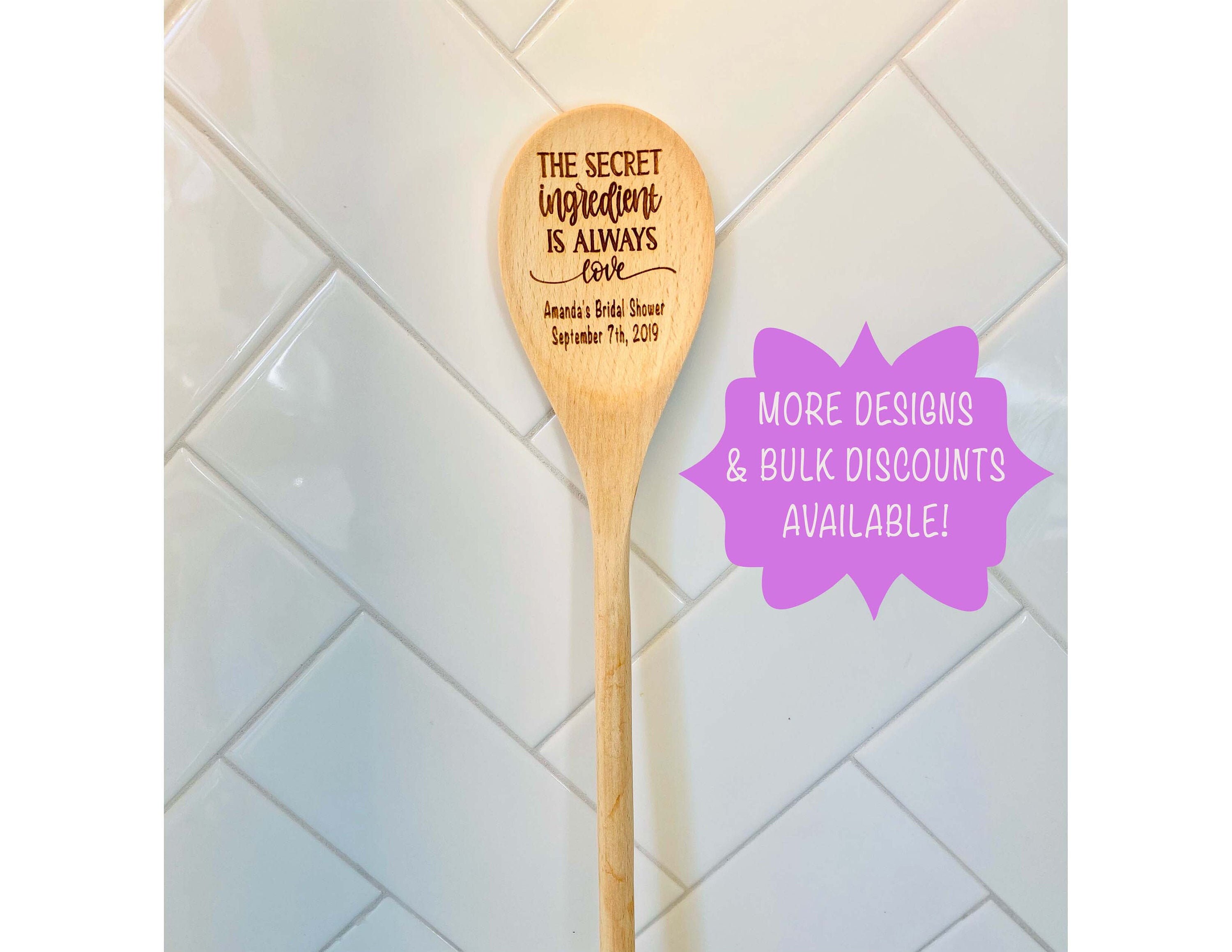 Bulk Bridal Shower Gift Engraved Wooden Spoon Bulk Favor Etsy