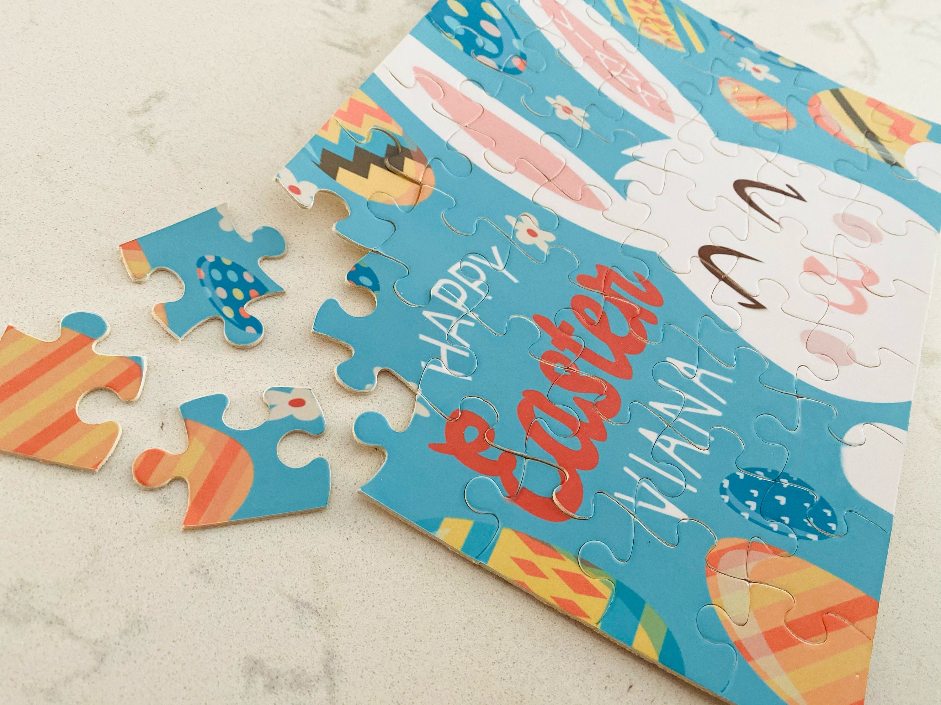 Easter Puzzle Personalized Easter Puzzle Easter Basket Etsy