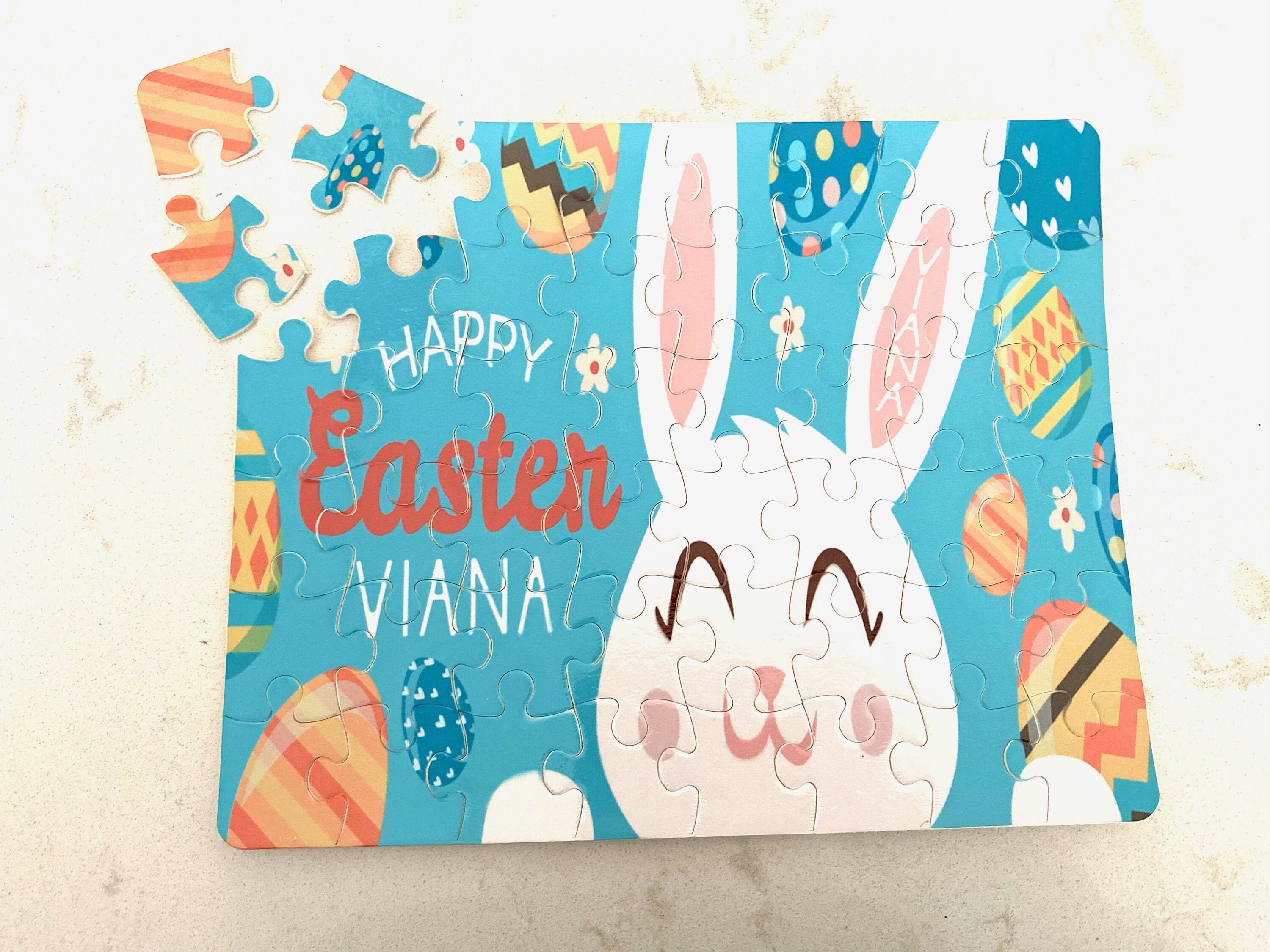 Easter Puzzle Personalized Easter Puzzle Easter Basket Etsy