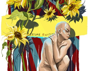 Reflect Giclee Art Print Illustration Wall Art Digital Painting Surreal Art