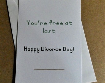 Funny Happy Divorce Day Card - You're free at last