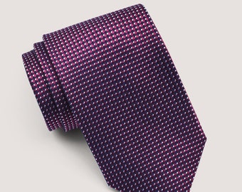 Necktie | Burgundy Silk Textured Tie |  Gift for man, unique men's tie, elegant edgy Tie, Wedding tie, Groom Tie