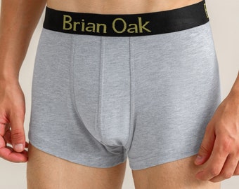 Mens Grey Jersey Stretch Boxer Short
